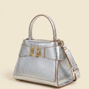 Gherardini Silver Metallic Top Handle Bag