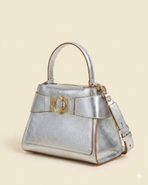 2026/05/1001469567.jpg Gherardini Silver Metallic Top Handle Bag